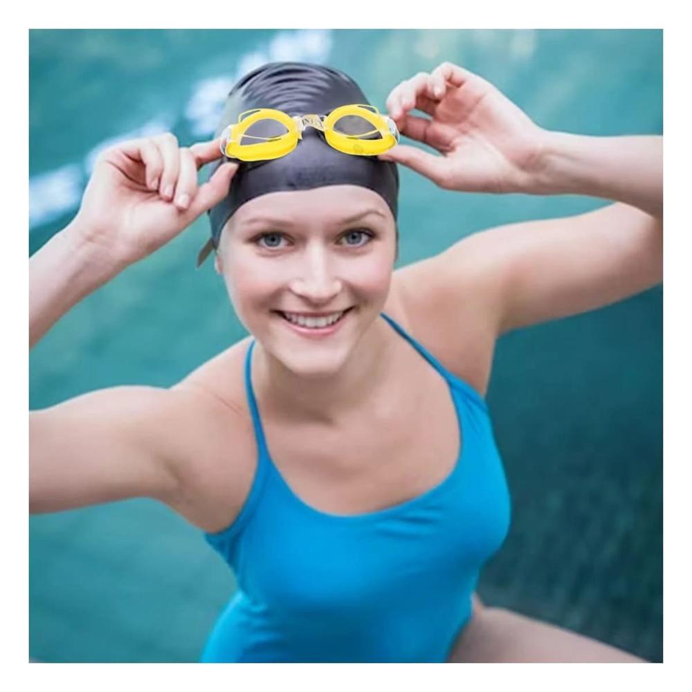 Gafas de Natacion Amarillo con Correa Ajustable y Vision Clara en Agua