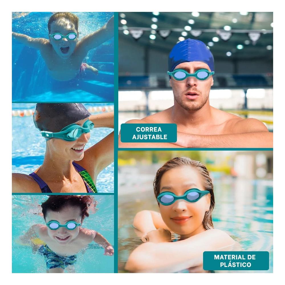 Lente Natacion Celeste con Vision Clara y Marco Ligero Y+Post It