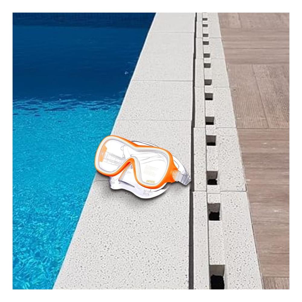 Antiparras de Buceo Anaranjado con Ajuste Comodo y Vision Clara Bajo el Agua