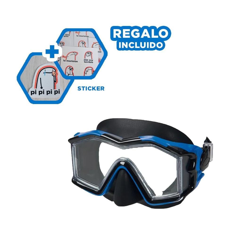 Visor Natacion Azul Nitido y Ajuste Seguro Y+Regalo Sticker