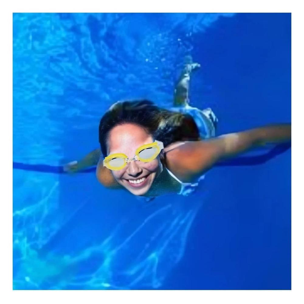 Gafas de Natacion Amarillo con Marco Resistente y Uso Seguro en Natacion Y+Ligas Regalo