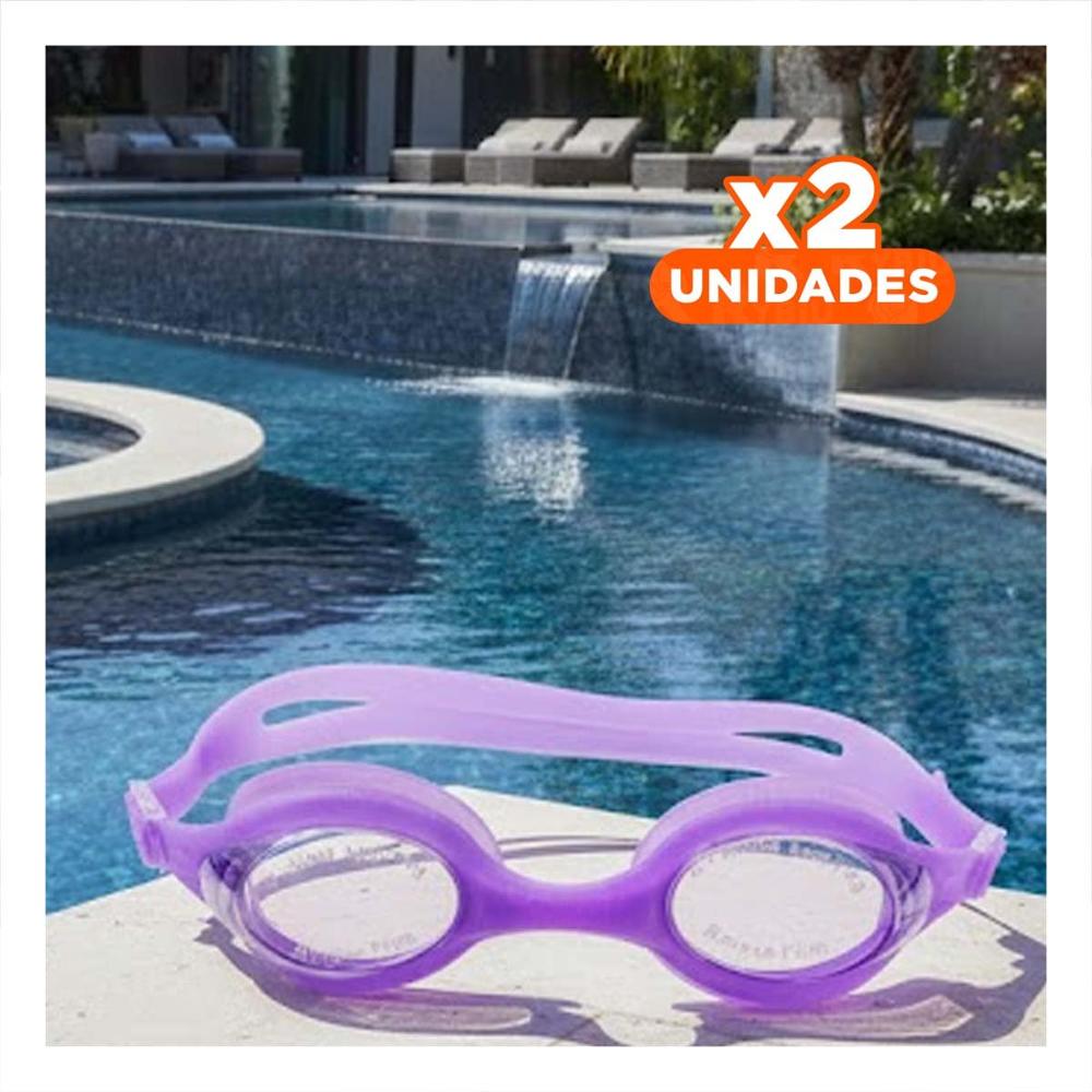 Pack2 Comodo En Agua Natacion Unisex Color Morado para Piscina Y+Regalo Sticker