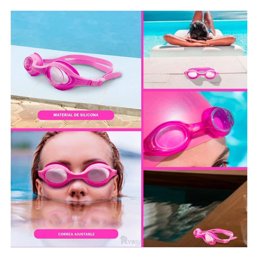Elemento de Natacion Unisex para Piscina con Vision Subacuatica Clara Rosado Y+Post It
