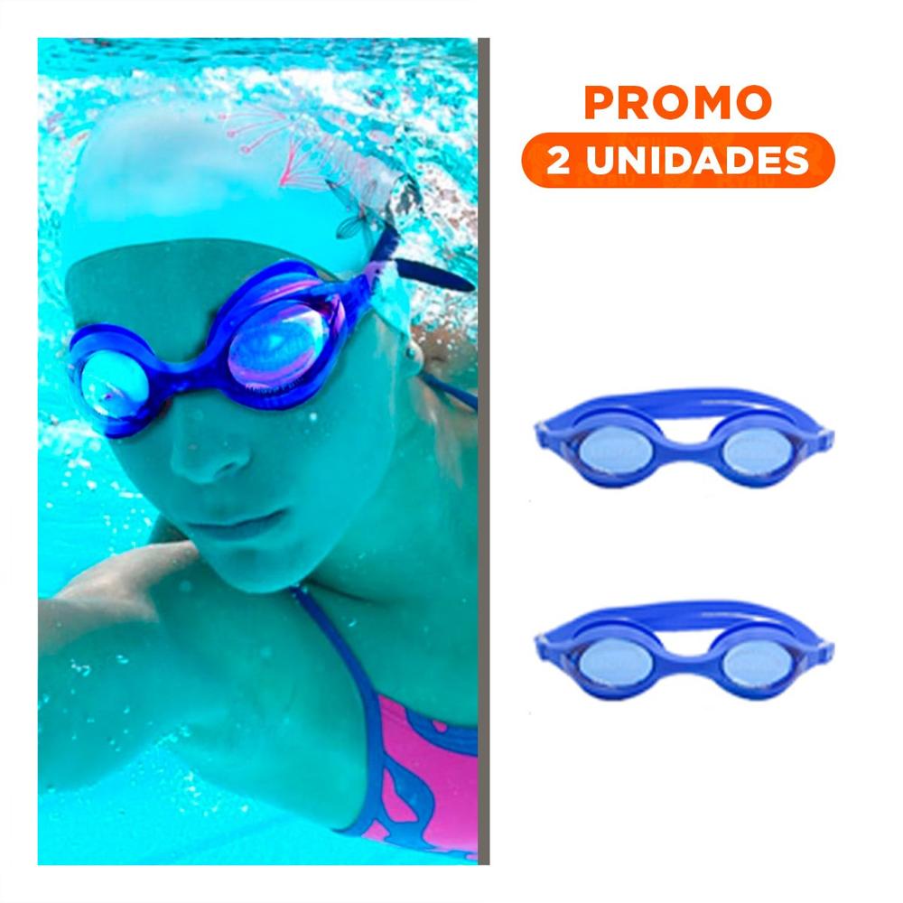 Pack2 Gafa para Natacion Azul Claro y Ajuste Comodo