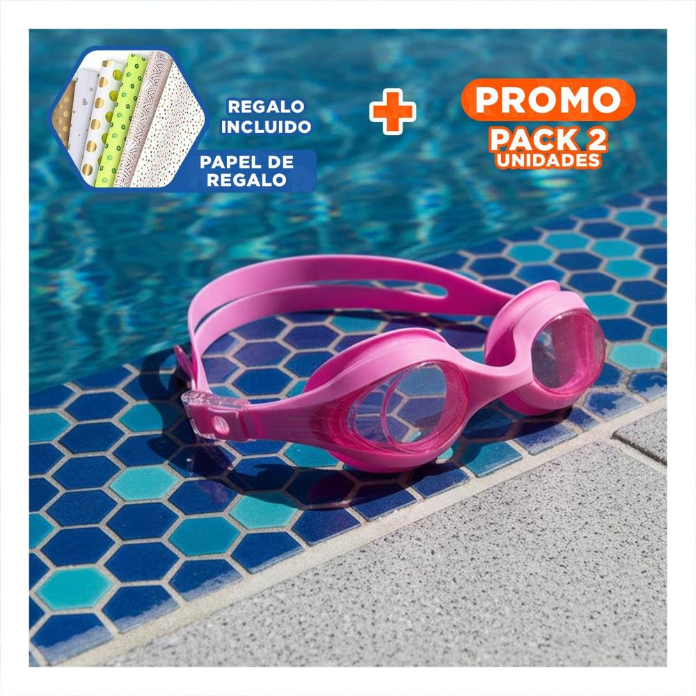 Pack2 Herramienta de Natacion para Uso en Piscina con Ajuste Comodo Rosado Y+Papel Regalo