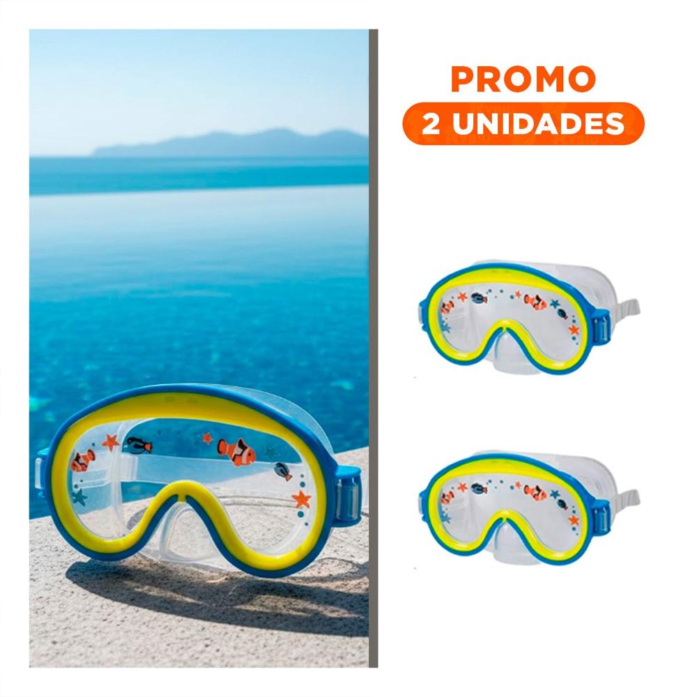 Pack2 Antiparras para Buceo Aviador Azul con Ajuste Ergonomico y Vision Clara
