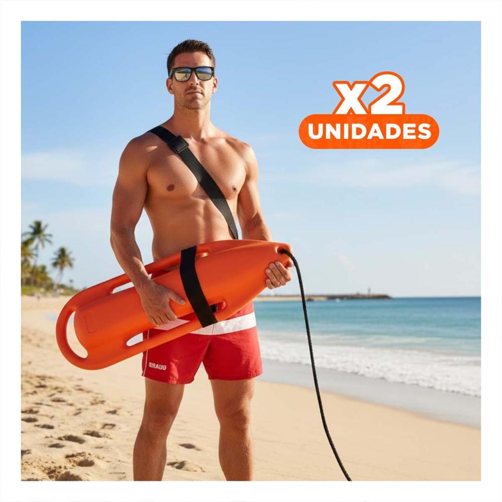 Pack2 Dispositivo Salvavidas Anaranjado MG-FT155 para Juegos Seguros en Agua Y+Papel Regalo