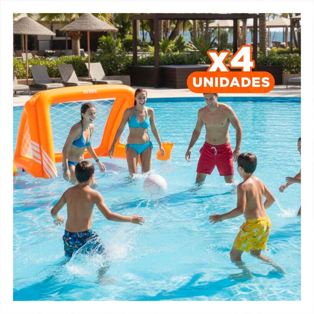 Pack4 Porteria Infantil Inflable para Juegos Activos en Jardin Y+Papel Regalo