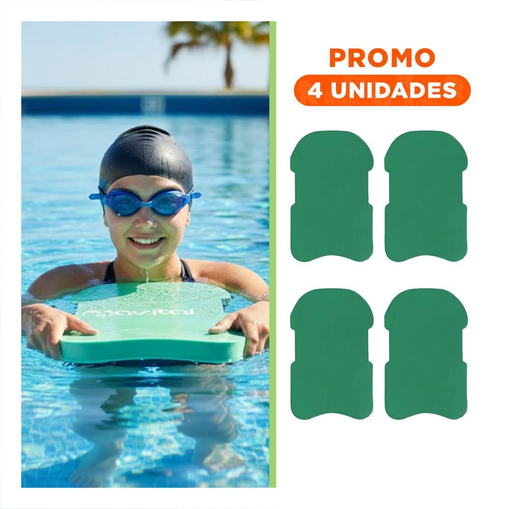 Pack4 Apoyo de Natacion con Cintura Ergonomica Verde para Practica