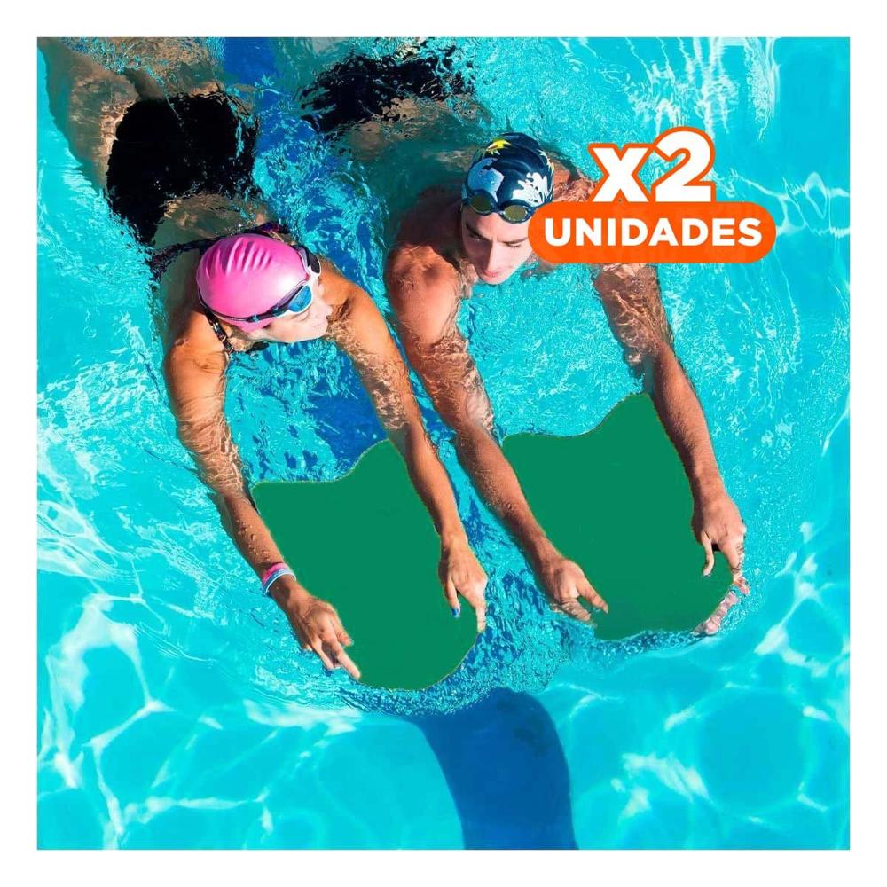 Pack2 Apoyo de Natacion con Cintura Ajustable Verde para Piscina Y+Papel Regalo
