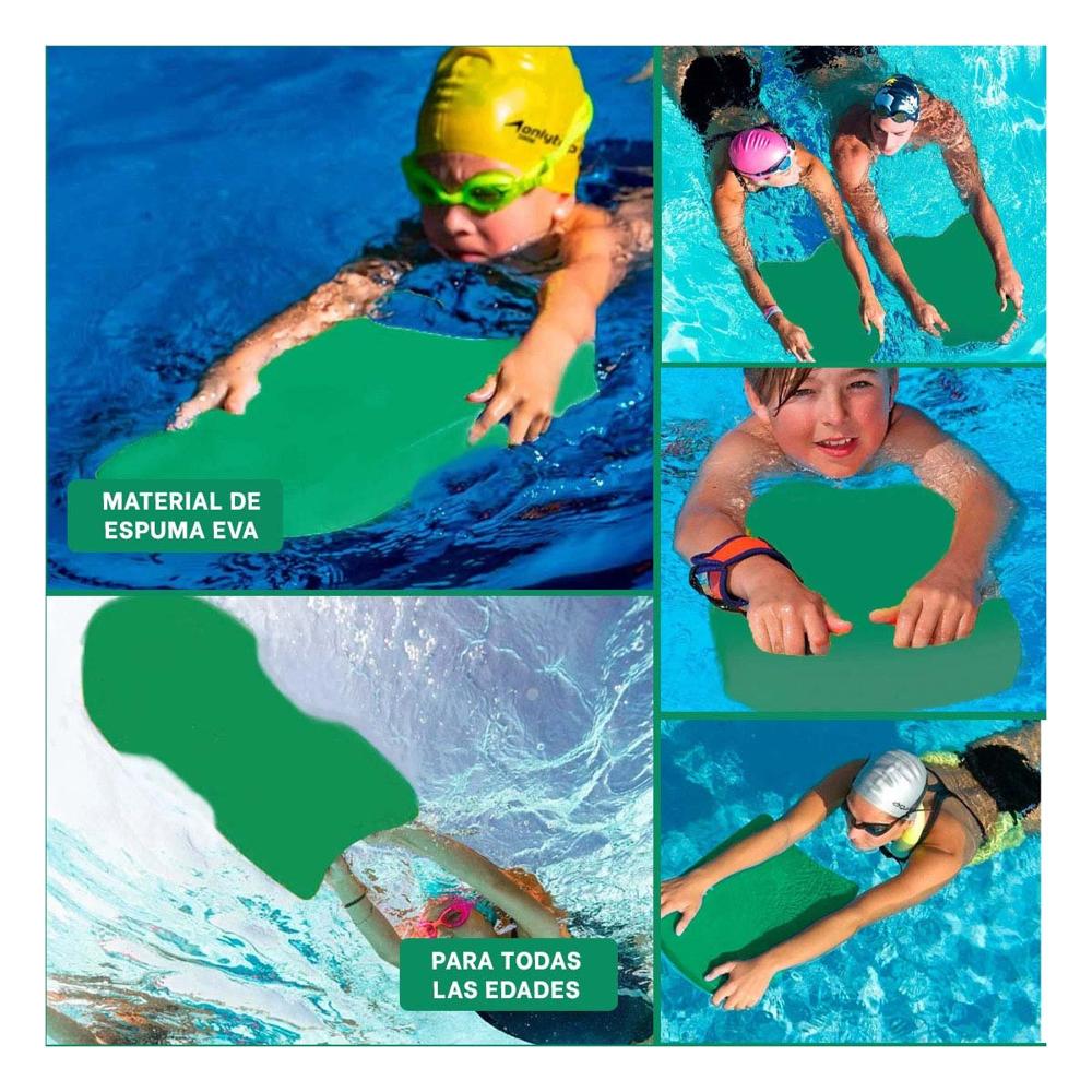 Tabla de Natacion con Cintura Verde para Rutinas Acuaticas Seguras Y+Ligas Regalo
