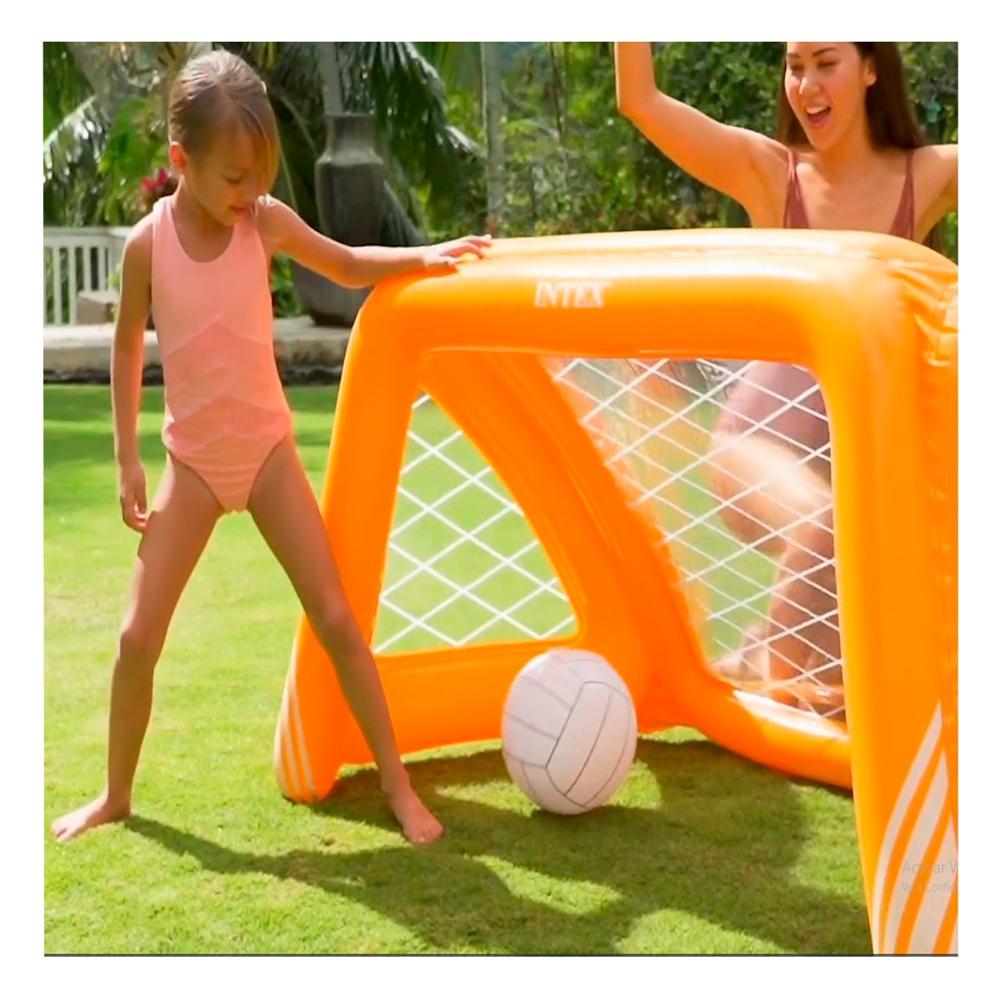Porteria Inflable de Futbol para Diversion en Jardin Playa o Piscina Y+Papel Regalo