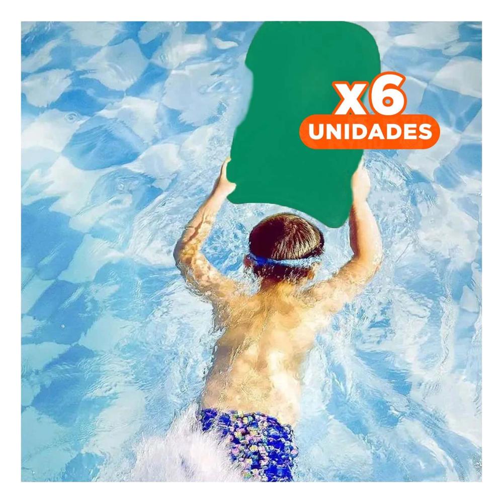 Pack6 Plancha de Natacion con Cintura Ergonomica Verde para Ejercicios en Agua Y+Papel Regalo