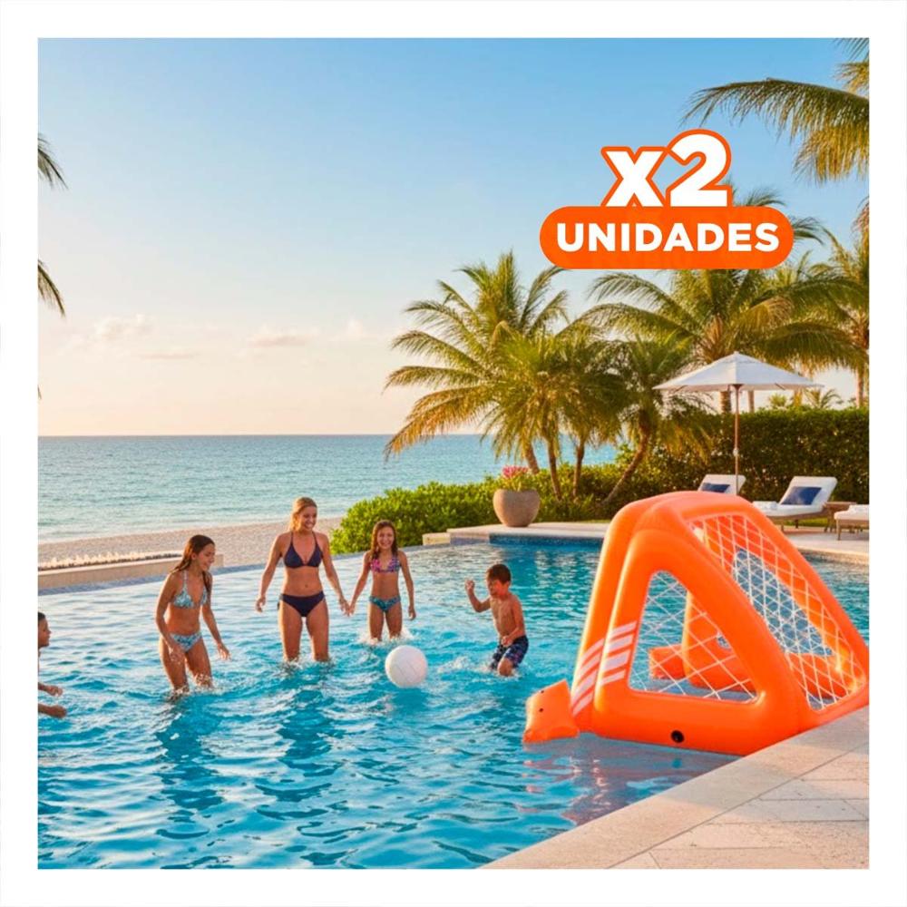 Pack2 Porteria Inflable de Futbol para Diversion Infantil al Aire Libre Y+Papel Regalo