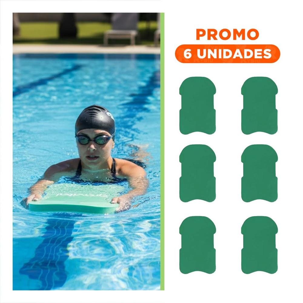 Pack6 Plancha de Natacion con Cintura Verde para Apoyo Estable en Agua Y+Regalo Sticker