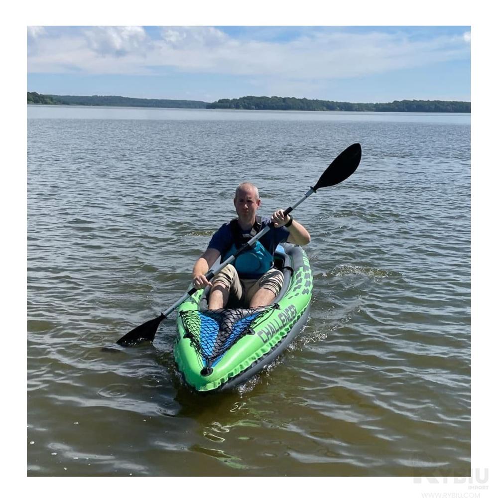 Bote Kayak Inflable Challenger K1 para Paseos Recreativos en Piscina y Lago
