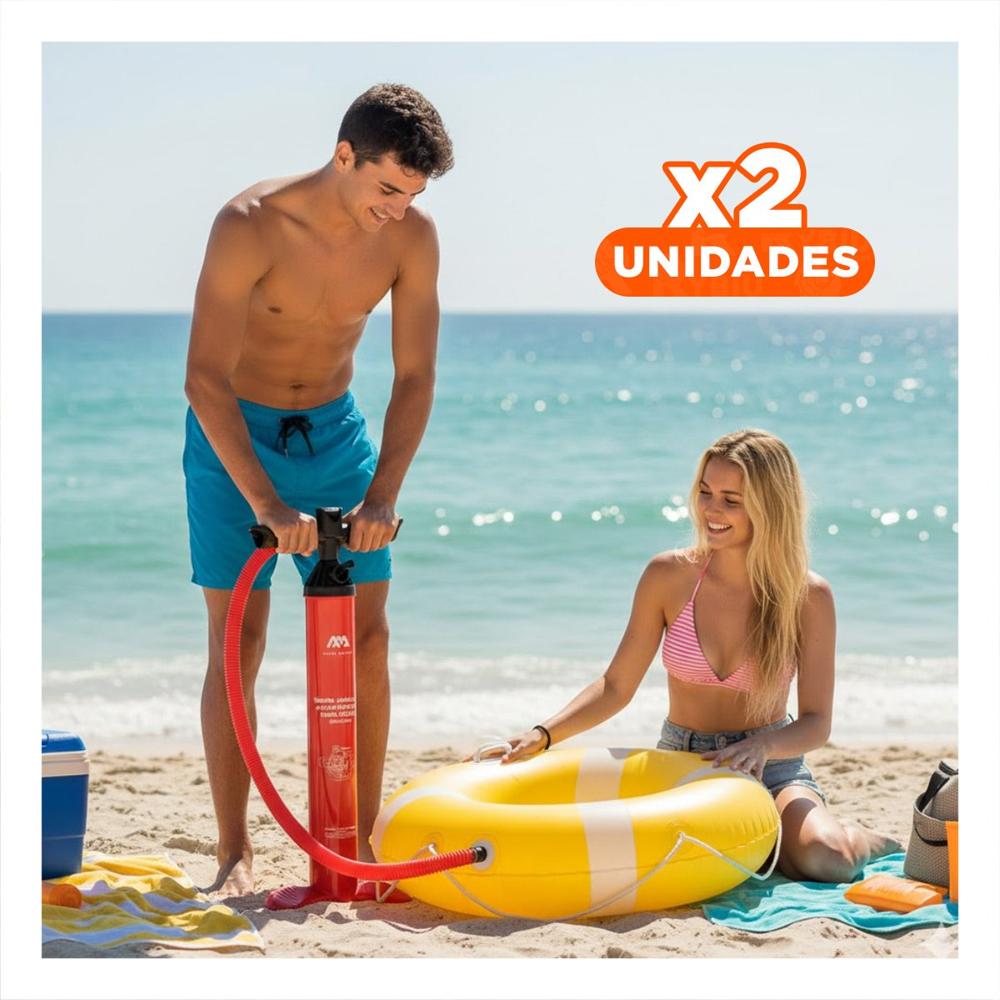 Pack2 Inflador Manual de Alta Presion para Articulos Inflables de Uso Diario Y+Papel Regalo