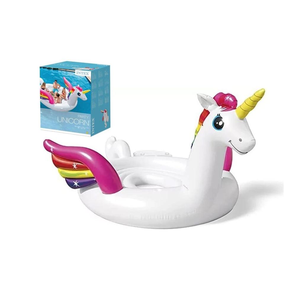 Embarcacion Inflable Unicornio 57266EU para Actividades Acuaticas Infantiles Y+Regalo Sticker