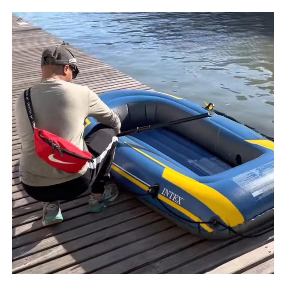 Barca Inflable Challenger 2 con Remos y Inflador para Piscina Playa o Lago Y+Post It