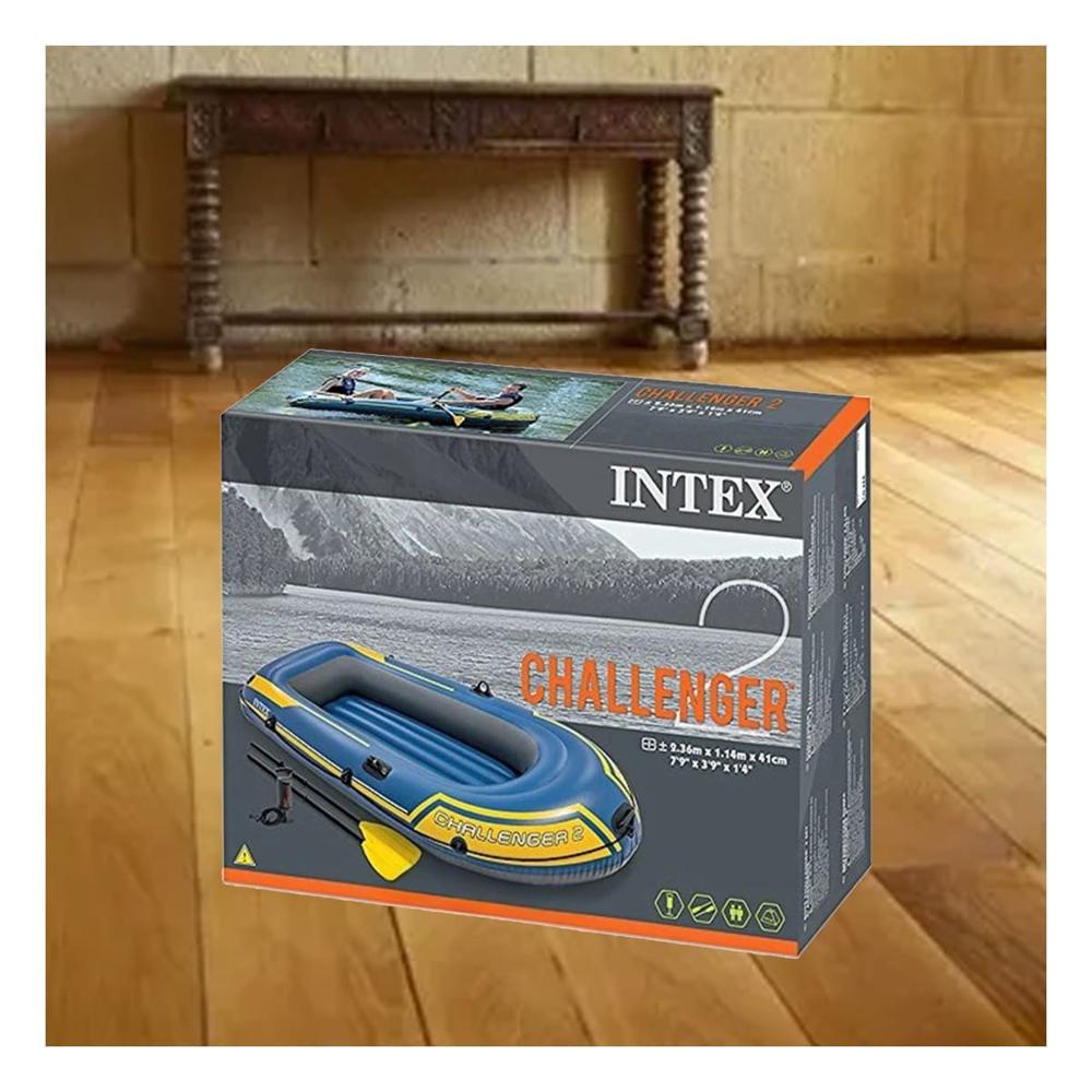 Bote Inflable Challenger 2 con Remos y Inflador para Paseos Recreativos