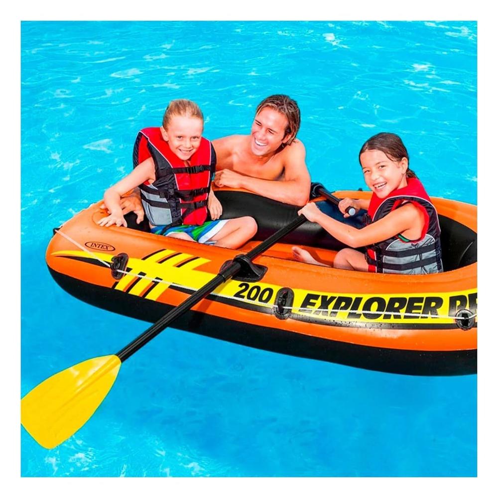 Barca Inflable Explorer 200 con Remos e Inflador para Juegos en el Agua Y+Post It