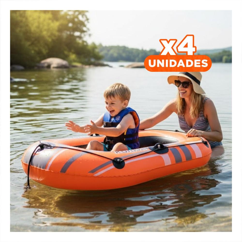 Pack4 Bote Inflable Kondor 1000 para Momentos de Relax en Verano Y+Regalo Sticker
