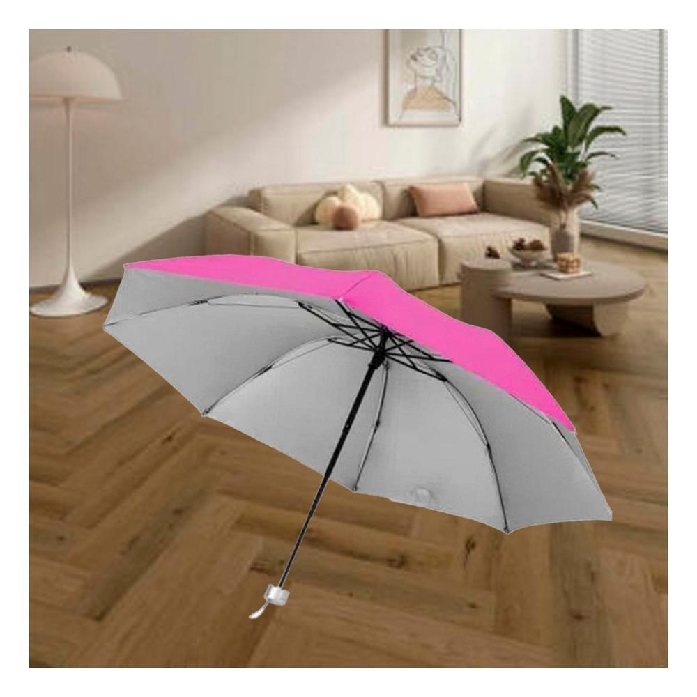 Sombrilla Plegable Portatil para Cartera o Bolsillo Color Rosado Uso Urbano Y+Post It