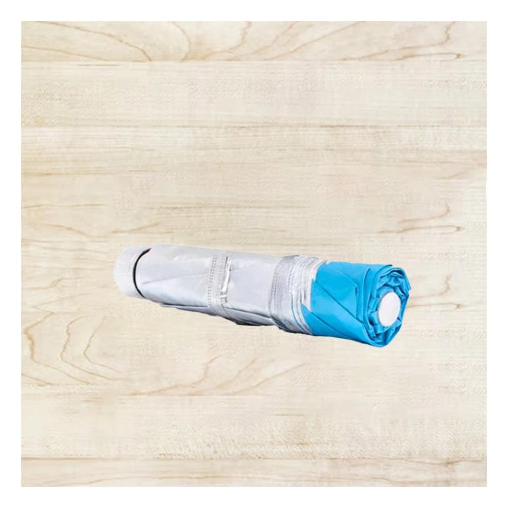 Sombrilla Plegable Portatil Compacta en Cartera para Uso Personal Diario Celeste Y+Papel Regalo