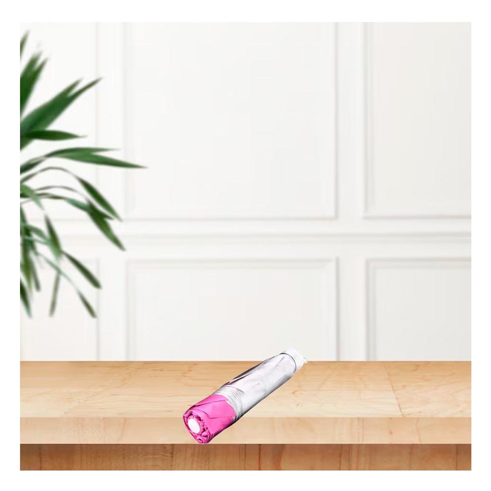 Sombrilla Plegable Portatil para Cartera o Bolsillo Color Rosado Compacto Y+Papel Regalo