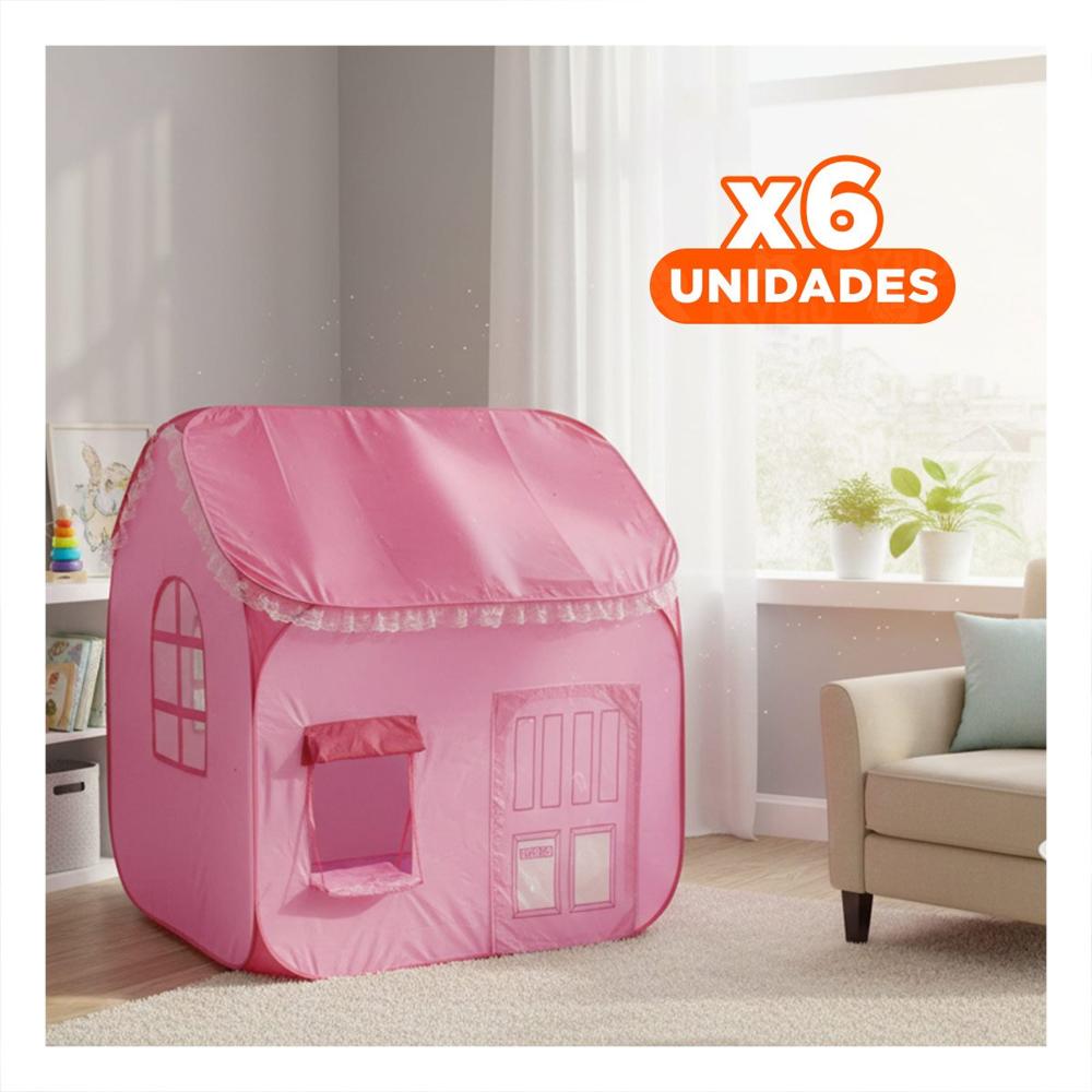 Pack6 Tienda de Estetica Infantil Rosado 104 x 92 x 92 para Magia Real Y+Papel Regalo
