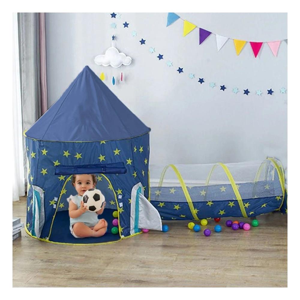 Juego de 2 Piezas de Carpa Infantil de Color Azul para Diversion