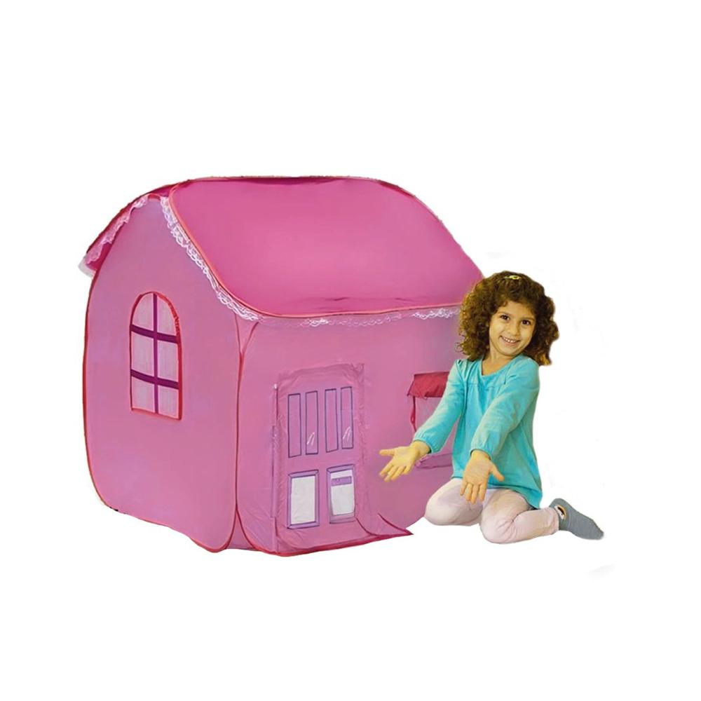 Fuerte de Tela Rosado 104 x 92 x 92 para Recreo en la Sala Y+Regalo Sticker