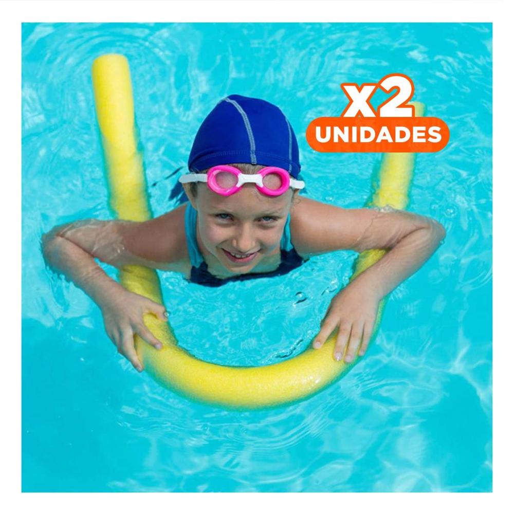 Pack2 Baston de Espuma Flotante para Nadar de 1,50 m Diversion Acuatica Y+Papel Regalo