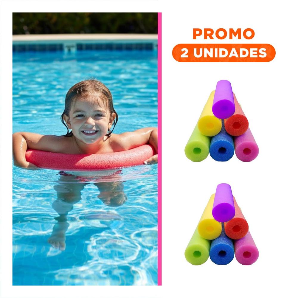 Pack2 Baston de Espuma Flotante para Nadar de 1,50 m para Juegos de Agua Y+Regalo Sticker