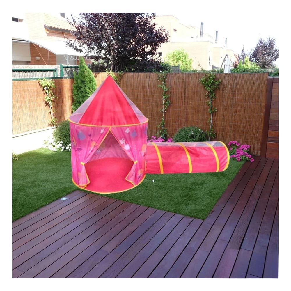 Juego de 2 Piezas de Carpa Infantil de Color Rosado para Diversion