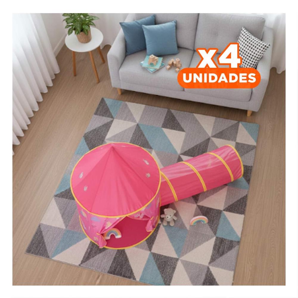 Pack4 Vivienda de Calidad Superior de 2 Piezas Rosado para Infancia Y+Papel Regalo