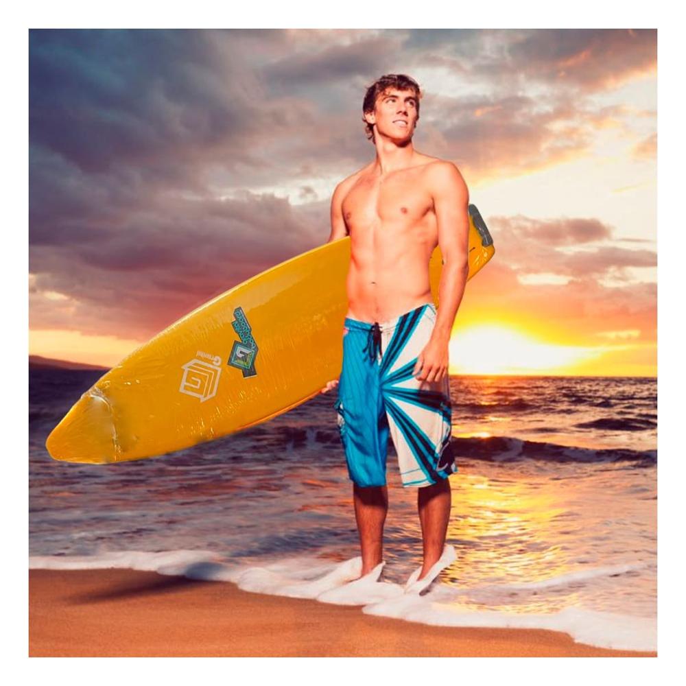 Accesorio Acuatico para Entrenamiento Infantil con Tabla Longboard Amarilla Y+Papel Regalo