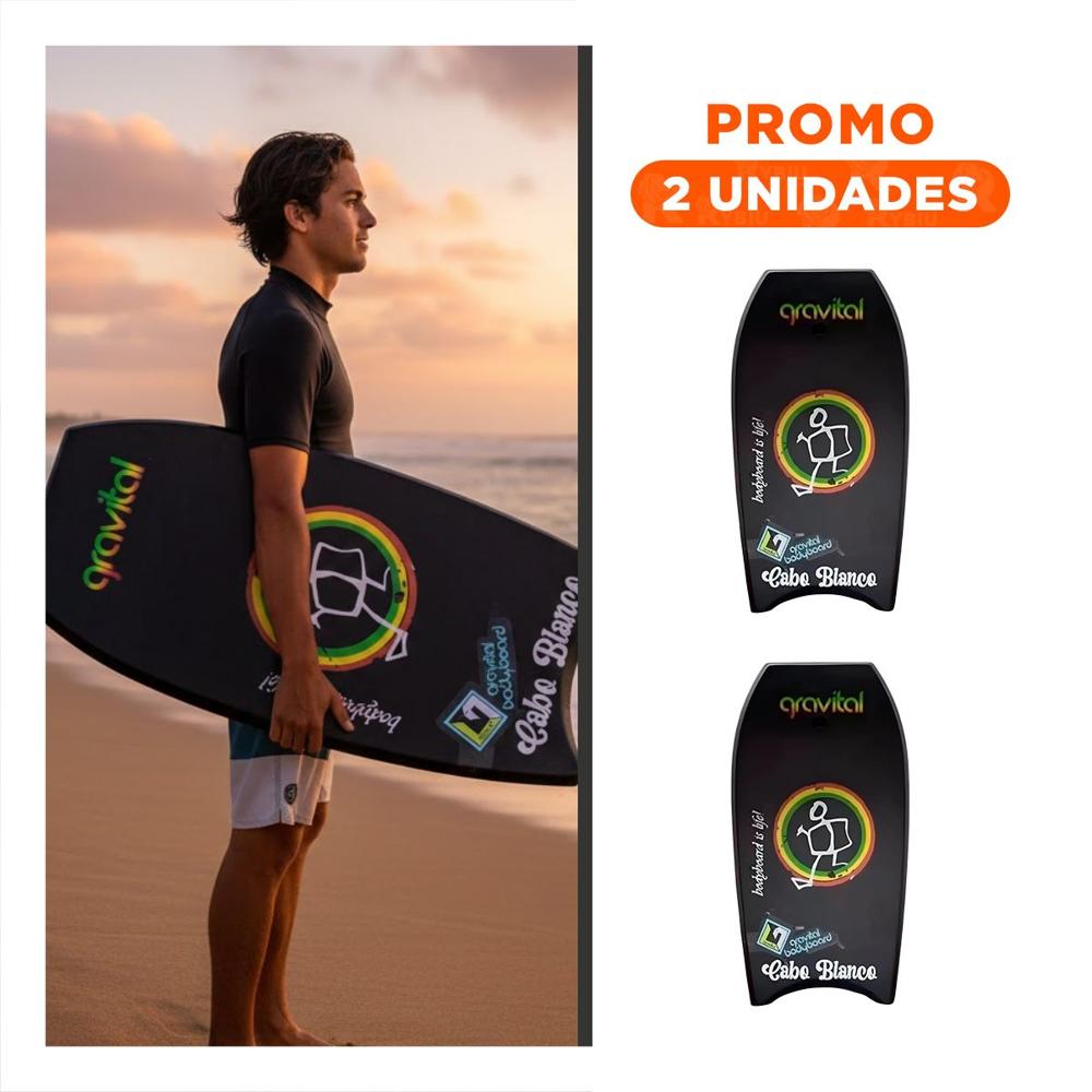 Pack2 Plancha Marina 42 Pulgadas Negro para Olas con Diseño Estable Y+Regalo Sticker