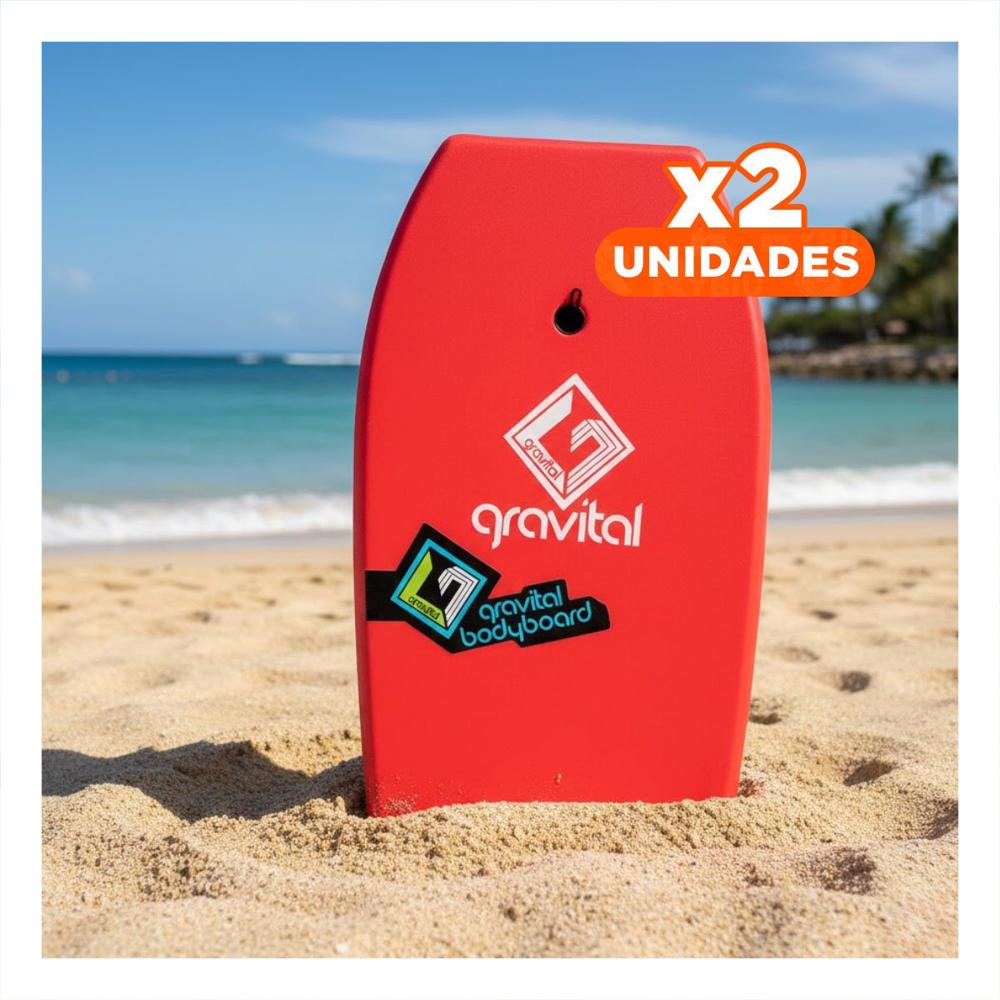 Pack2 Articulo Acuatico 40 Pulgadas Color Rojo para Olas y Playa