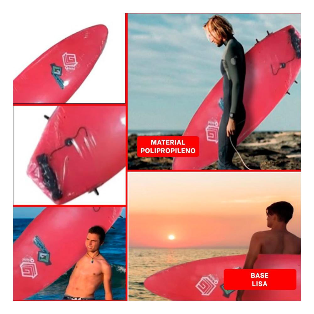 Equipo Funcional para Surf con Longboard Color Rojo Y+Ligas Regalo