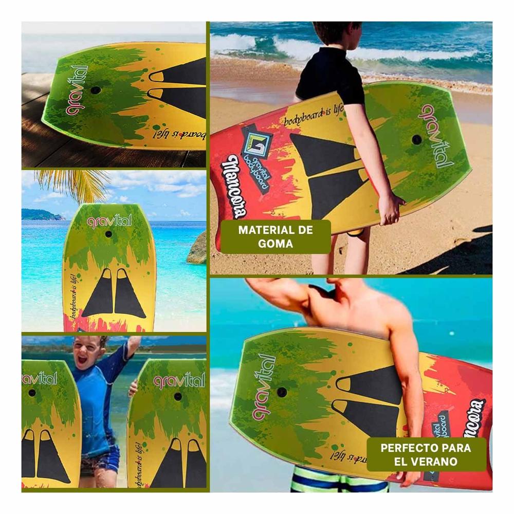 Tabla Surf 42 Pulgadas para Olas Multicolor para Uso Recreativo Y+Ligas Regalo