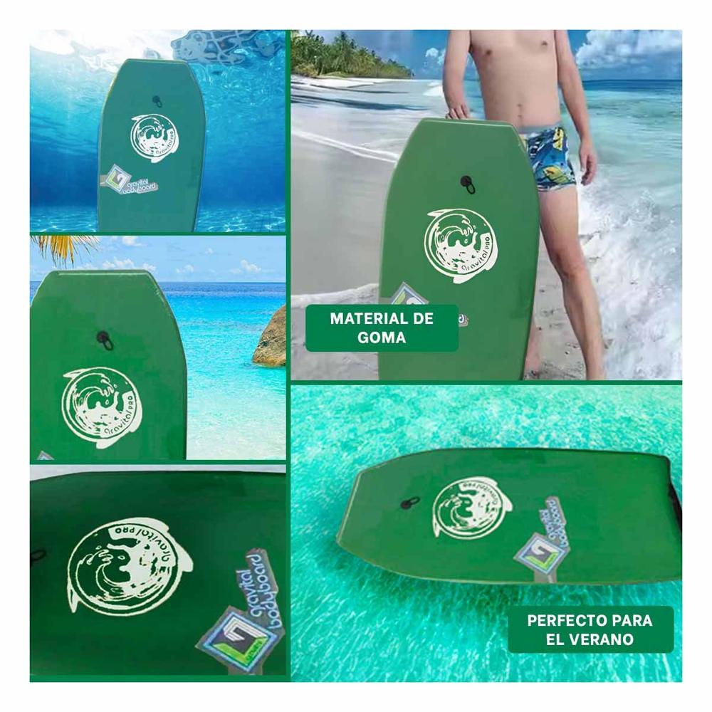 Tabla Marina 41 Pulgadas Color Verde para Diversion en Olas y Mar Y+Ligas Regalo