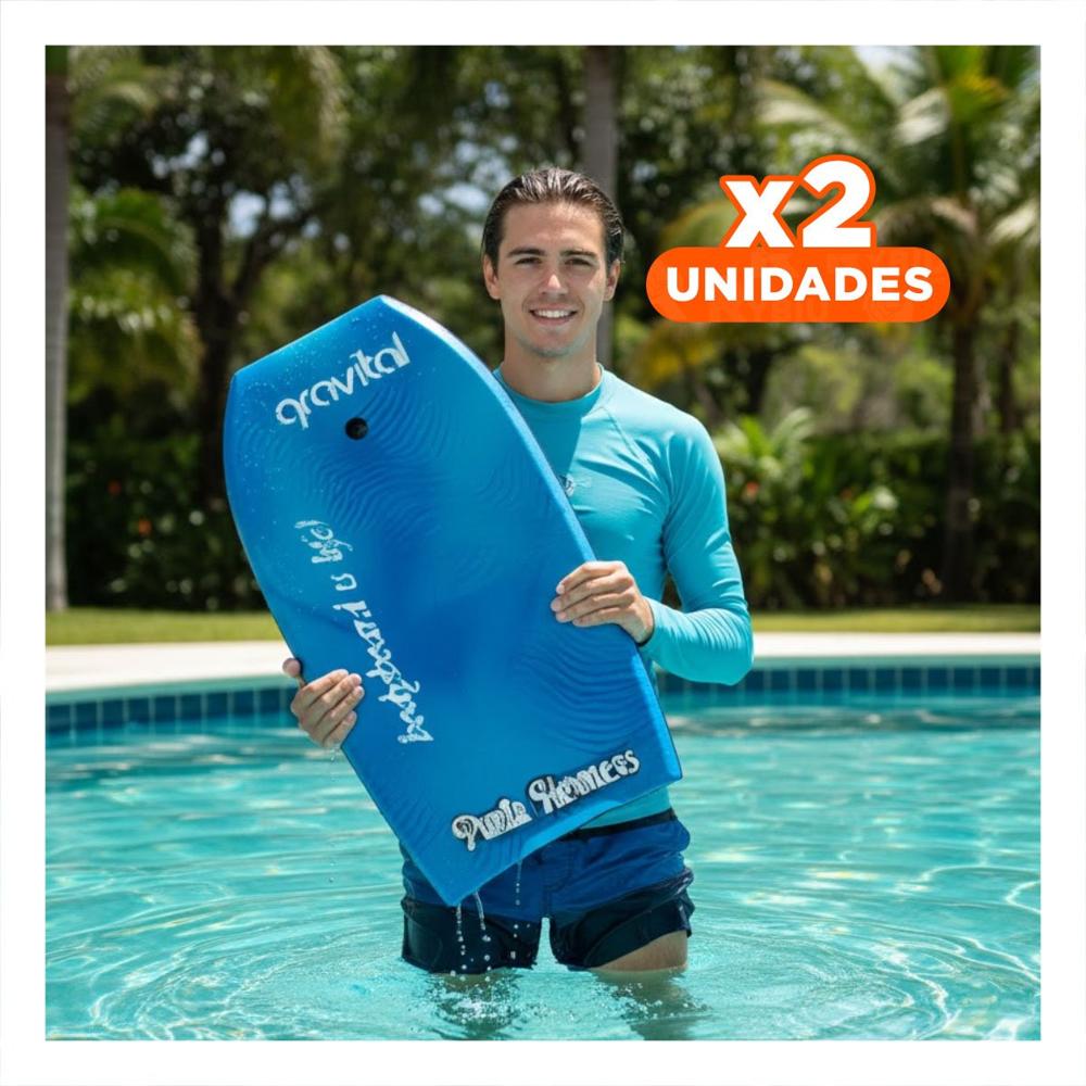 Pack2 Tabla Bodyboard 42 Pulgadas Color Azul para Olas Recreativas