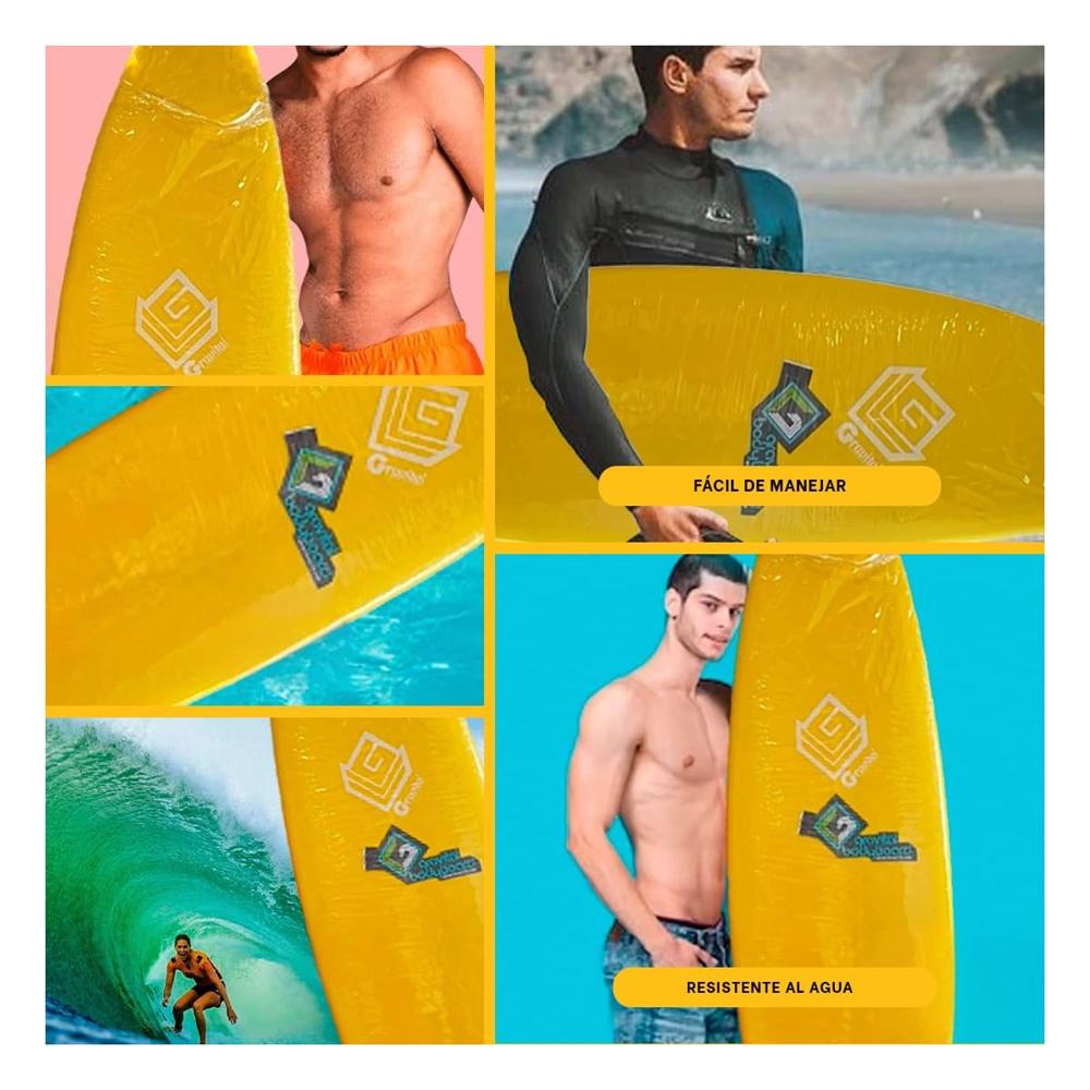 Equipo Funcional para Surf con Tabla Longboard Color Amarillo Y+Ligas Regalo