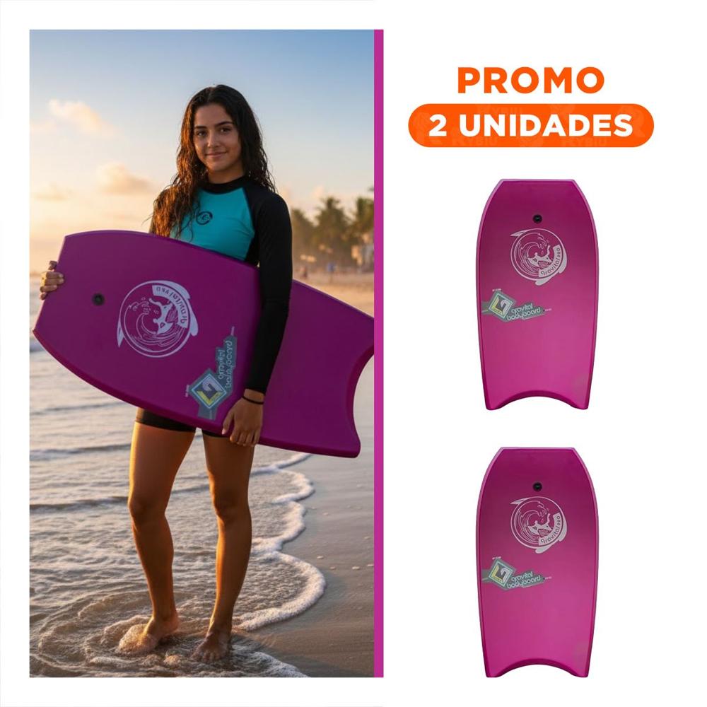 Pack2 Equipo Acuatico 41 Pulgadas Color Morado para Practica de Bodyboard Mar Y+Regalo Sticker