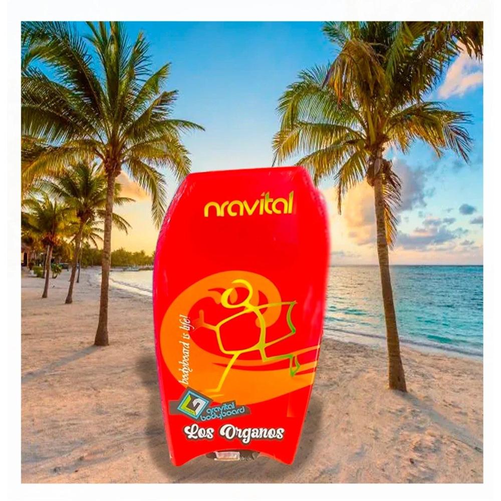Bodyboard 42 Pulgadas Color Anarajando para Olas Uso Playa y Mar Recreativo