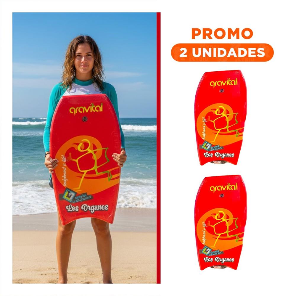 Pack2 Equipo para Playa 42 Pulgadas Color Anarajando para Olas Y+Regalo Sticker