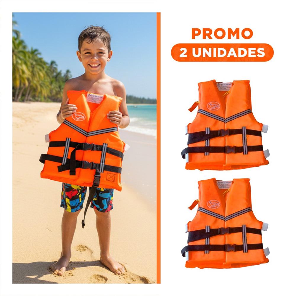 Pack2 Flotador Infantil de Seguridad para Niño Color Anaranjado Resistente Y+Regalo Sticker