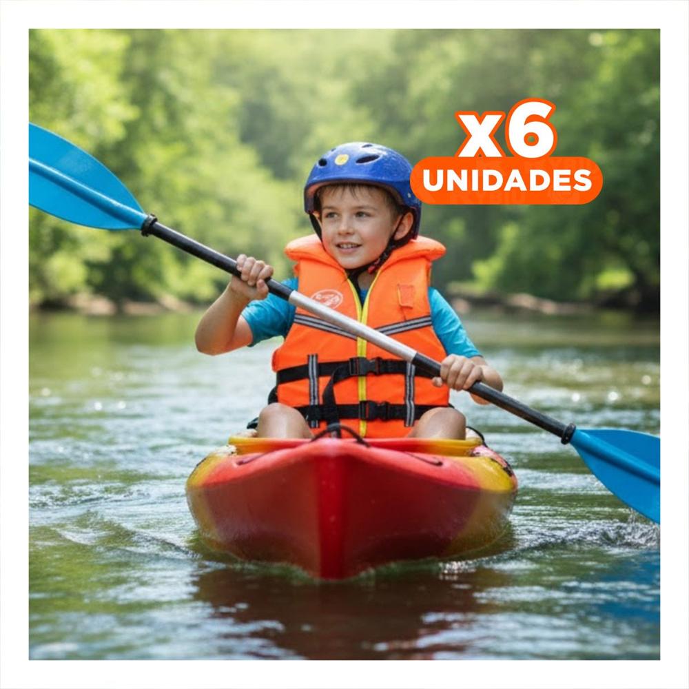 Pack6 Salvavidas Infantil para Niño Color Anaranjado Seguro para Piscina