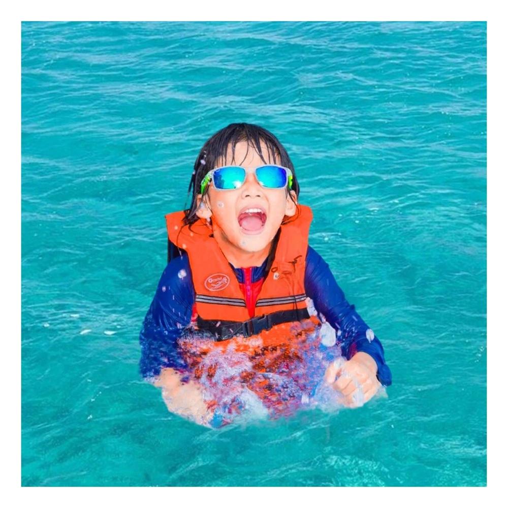 Chaqueta Acuatica para Niño Color Anaranjado Funcional para Piscina